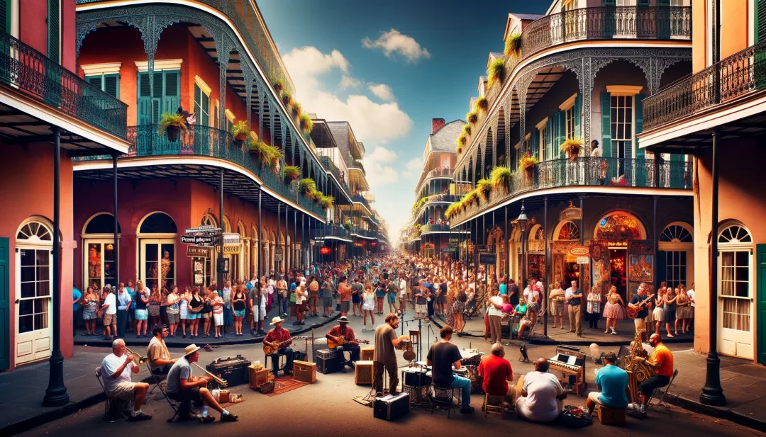 die lebendige Atmosphäre und die farbenfrohe Kultur von New Orleans