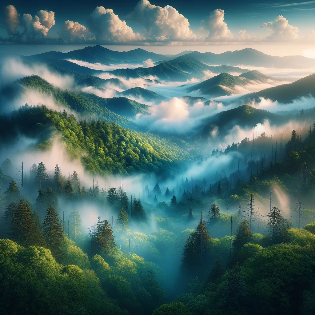die mystischen Nebelschwaden über den Great Smoky Mountains